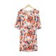 Groovy Print 3/4 Sleeve Min Dress